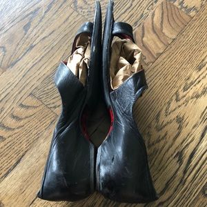 All leather wrap toe sandal /shoe w/ vibram sole